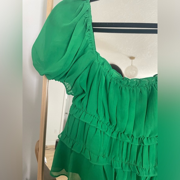 Astr Emerald Ruffled Blouse - Picture 2 of 3